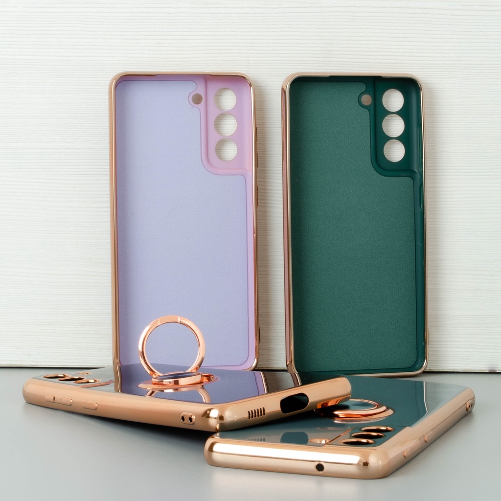 Samsung Galaxy S21 FE / Forro Galvanizado con Anillo