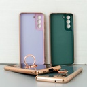Samsung Galaxy S21 FE / Forro Galvanizado con Anillo