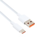 Cable 6,0 Amp Usb 3.0 Usb TIPO C Color Blanco / 2 Metros