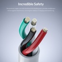 Cable 6,0 Amp Usb 3.0 Usb TIPO C Color Blanco / 2 Metros