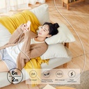 Cable 4 Amp, Usb 2.0 Usb TIPO C, Color Blanco, Carga Rapida y Datos / 2 Metros