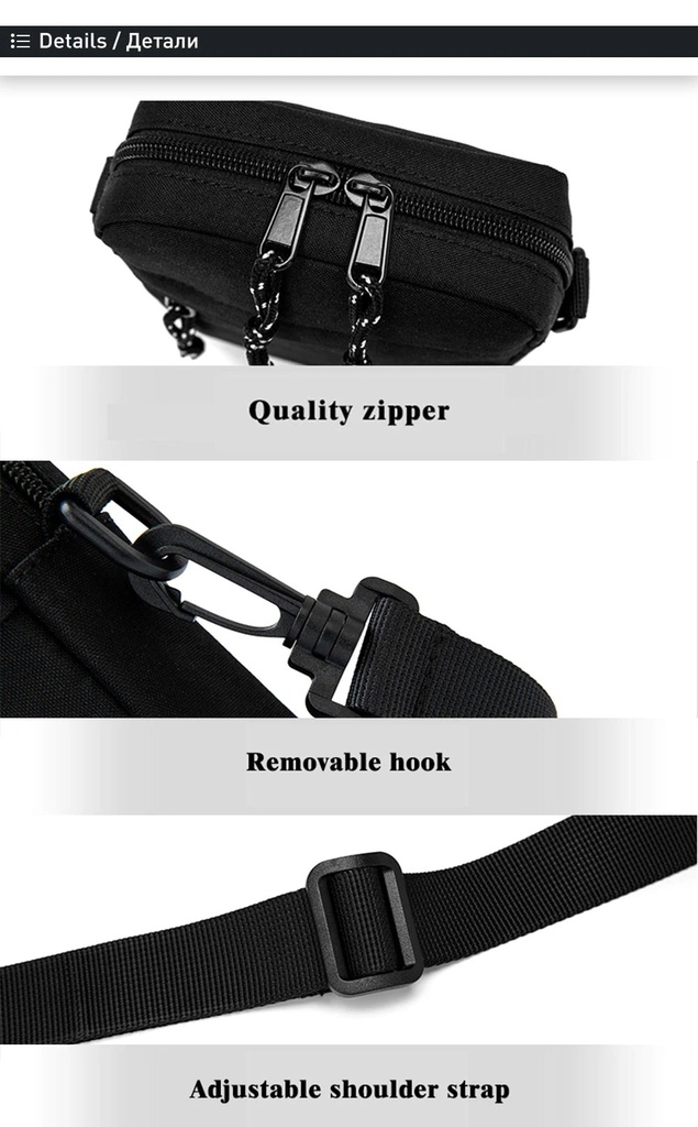 Bolso Cruzado Unisex Modelo 2026