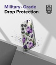 Iphone 14 Pro Max / Forro Ringke Fusion Estampado / Flores Purpura