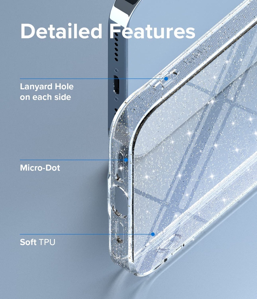 Iphone 13 Pro / Forro Ringke Air / Transparente Escarchado