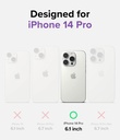 Iphone 14 Pro / Forro Ringke Air / Transparente Escarchado