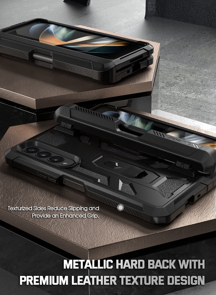 Samsung Galaxy Z Fold 4 / Forro Poetic Spartan / Negro