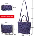 Bolso Dama Geometrico Tornasol con Porta Cosméticos..