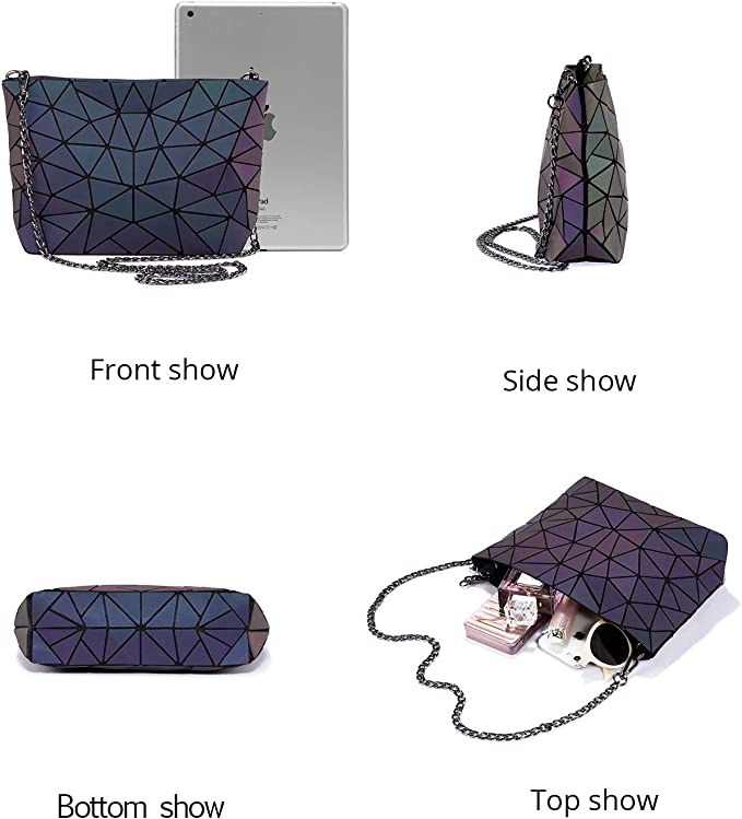 Bolso de Dama Geometrico Tornasol Mediano
