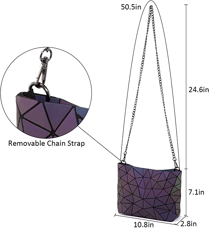 Bolso de Dama Geometrico Tornasol Mediano