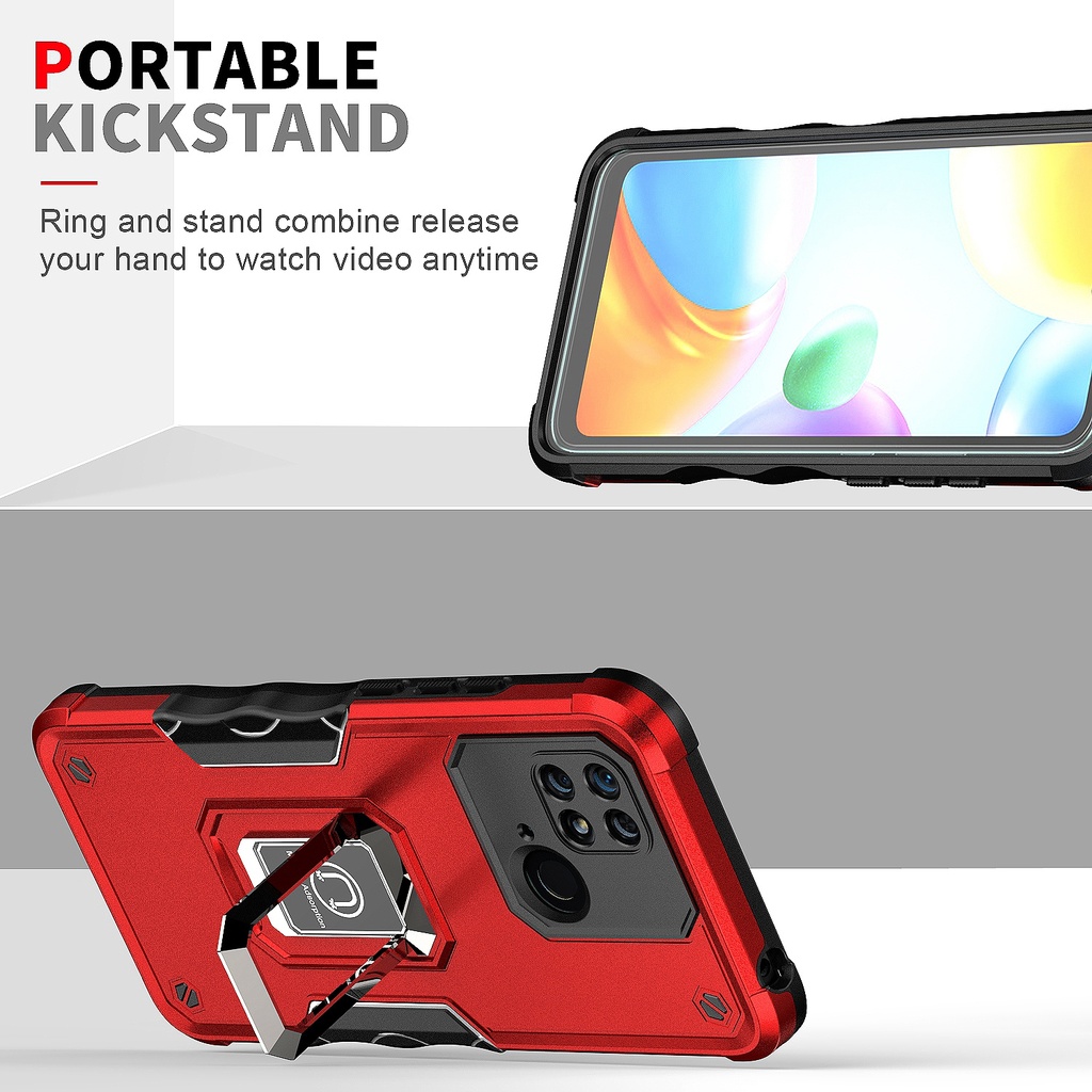 Xiaomi Redmi 10C / Forro Drop Plus con Anillo