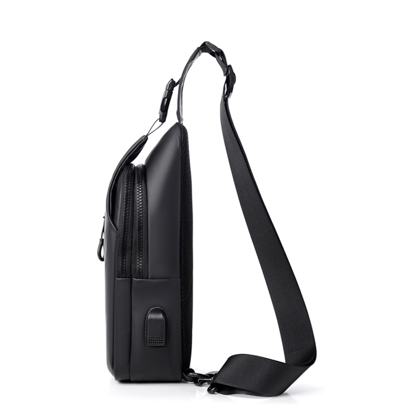 Bolso Cruzado de Caballero Inpermeable / Negro