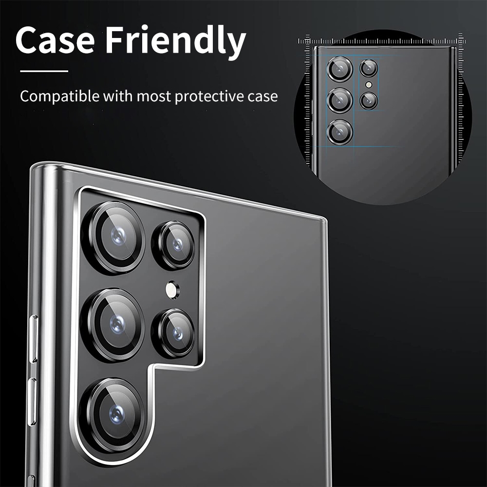 Protector de Camaras Redondo / Samsung Galaxy S23 Ultra 5G Negro