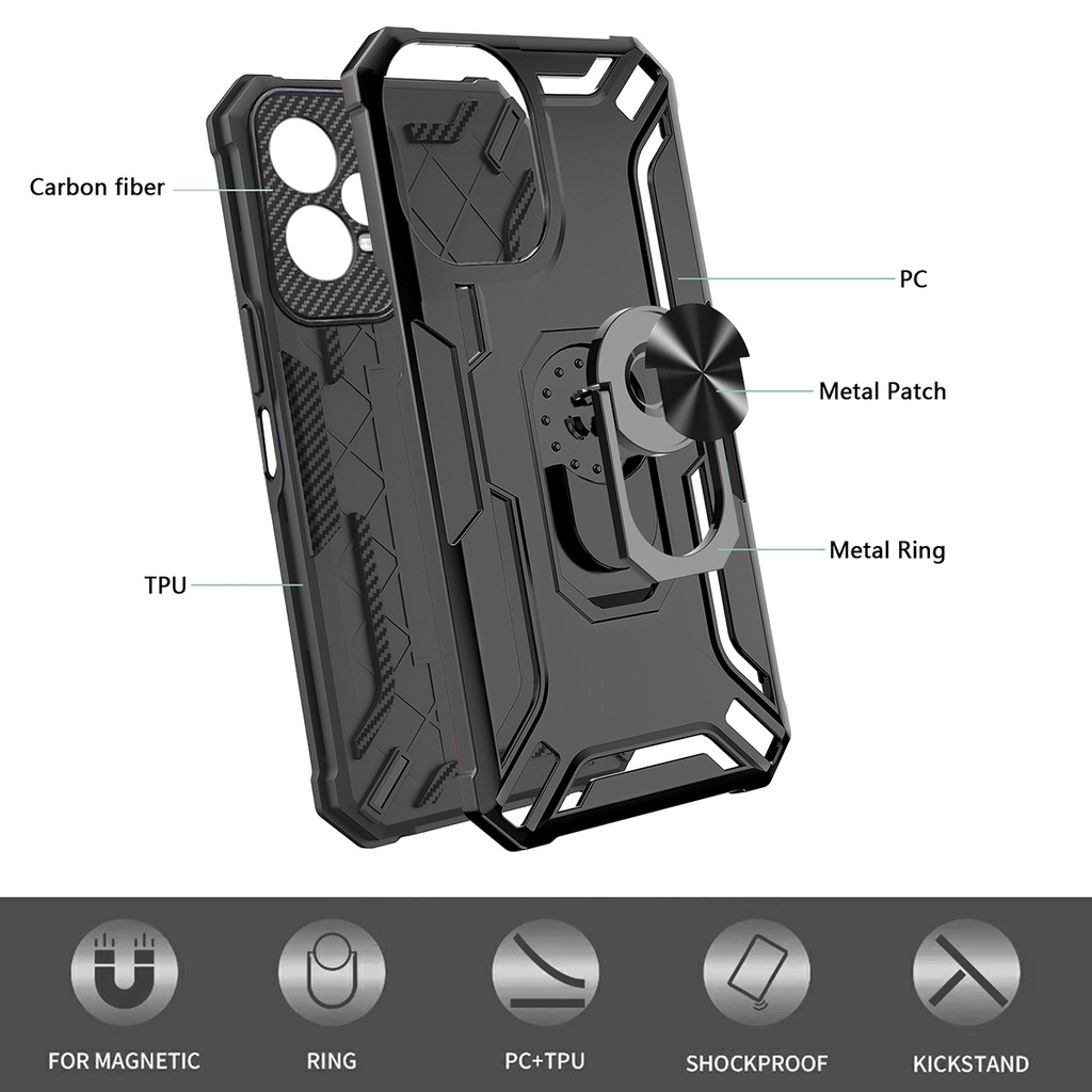 Note 12 Pro+ 5G Global / Note 12 Pro Plus / Forro Anillo Doble Capa