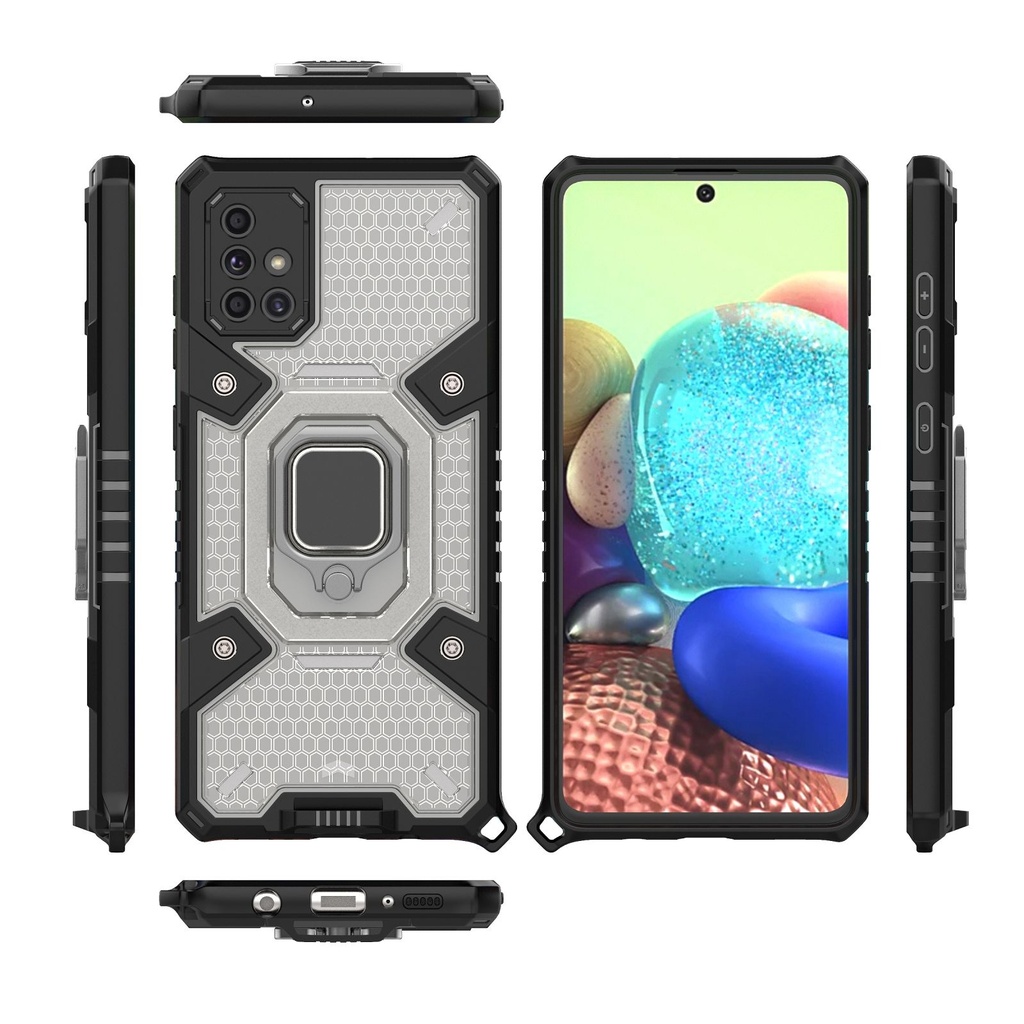 Samsung Galaxy A71 4G / Forro Space Ring / Color Negro