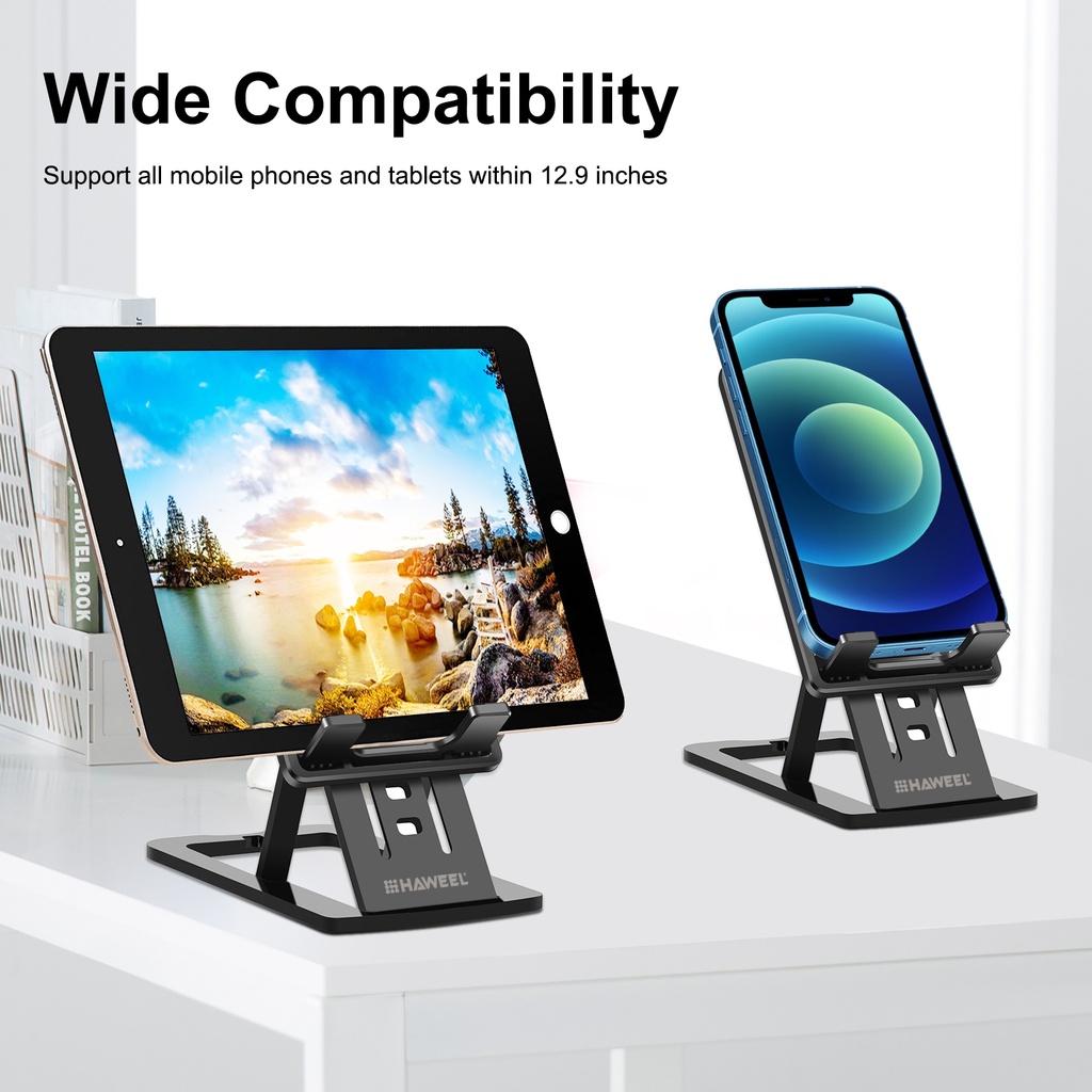 Base Stand Plastica Retraible para Telefono y Tableta / Haweel