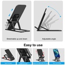 Base Stand Plastica Retraible para Telefono y Tableta / Haweel