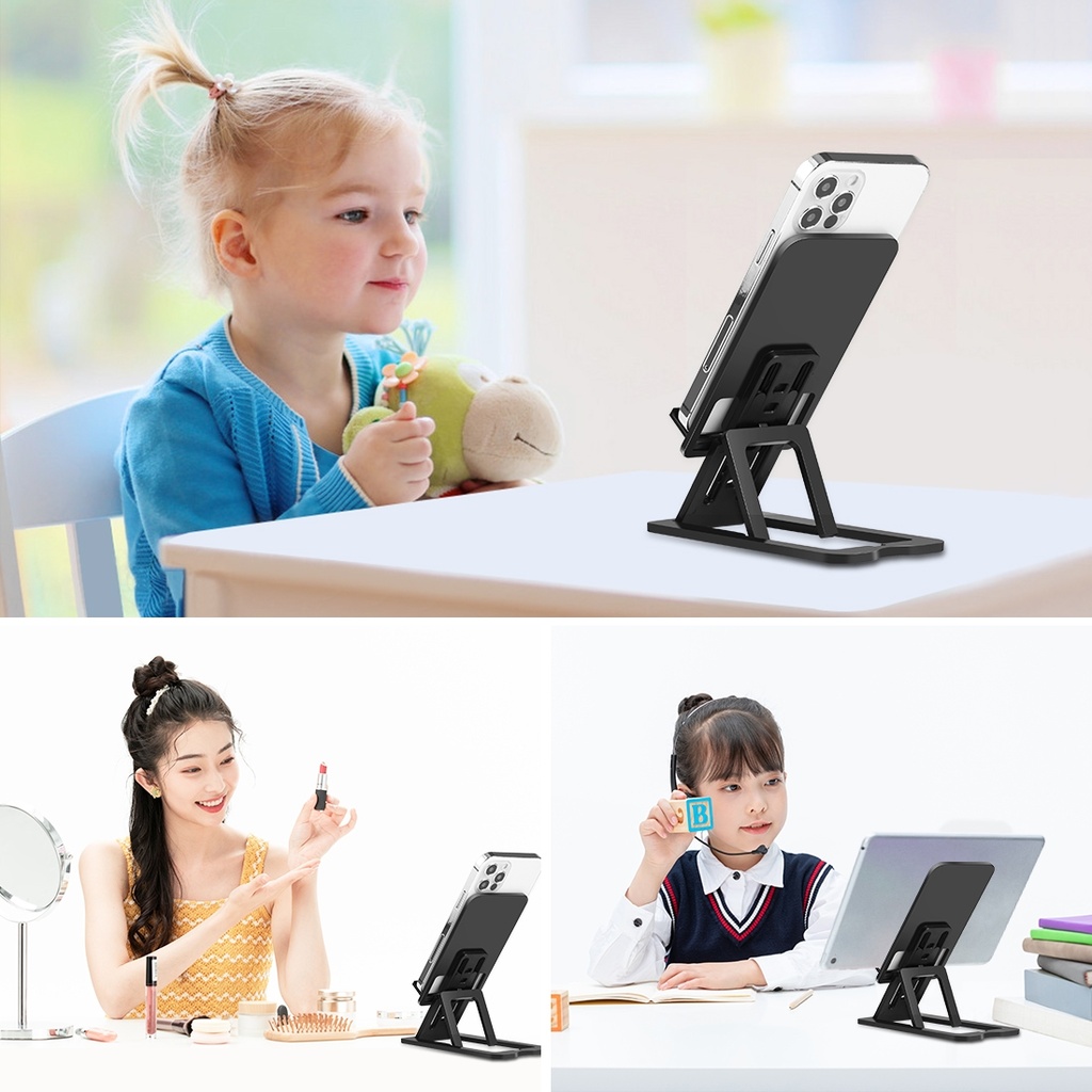 Base Stand Plastica Retraible para Telefono y Tableta / Haweel