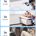 Cable 6 Amp, 3.0 USB-C / Type-C, Color Blanco, Carga Rapida y Datos / 2 Metros