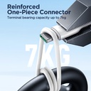 Cable 6 Amp, 3.0 USB-C / Type-C, Color Blanco, Carga Rapida y Datos / 2 Metros