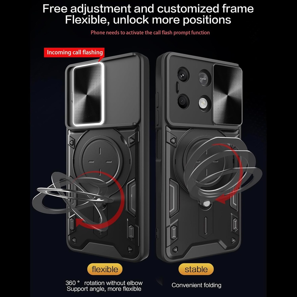 Xiaomi Redmi Note 13 Pro 4G /  Forro Anillo Magnetico / Negro