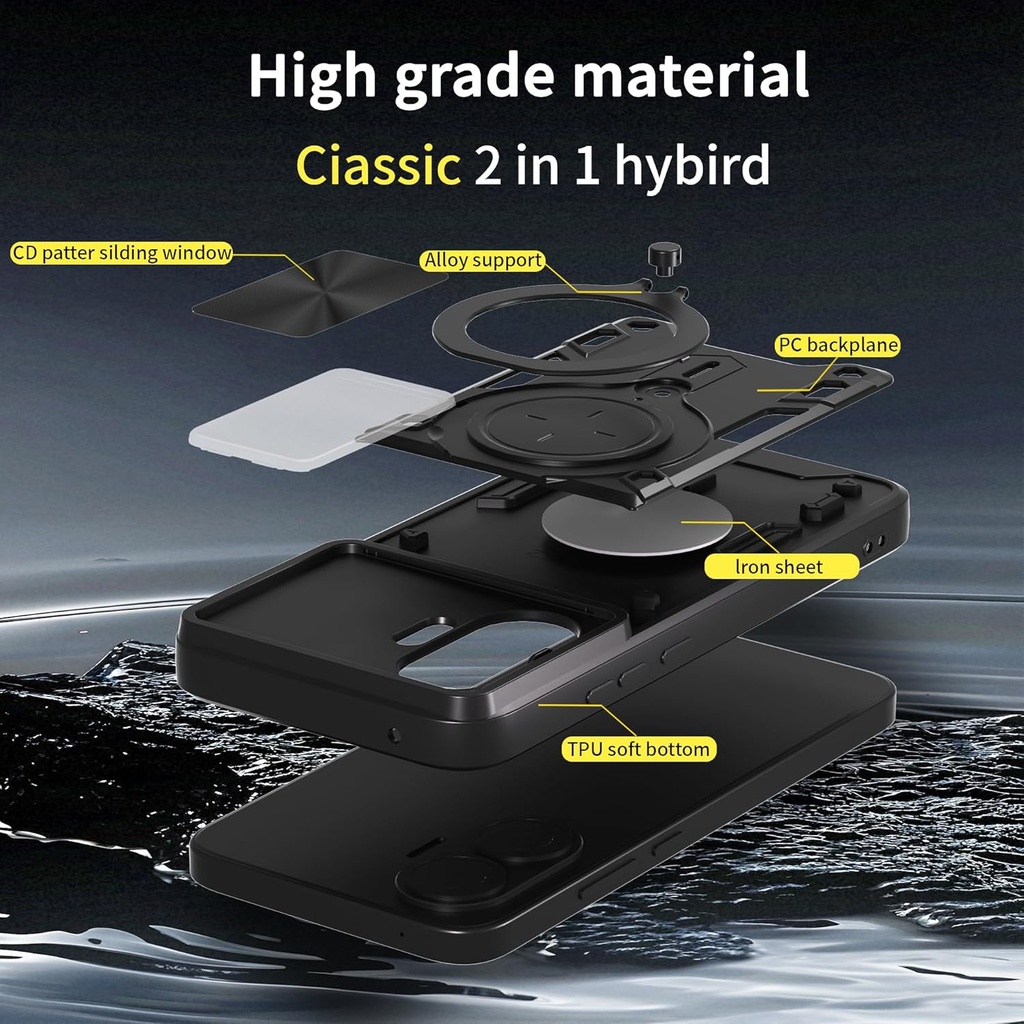 Honor 400 Pro / Forro Anillo Metalico / Negro