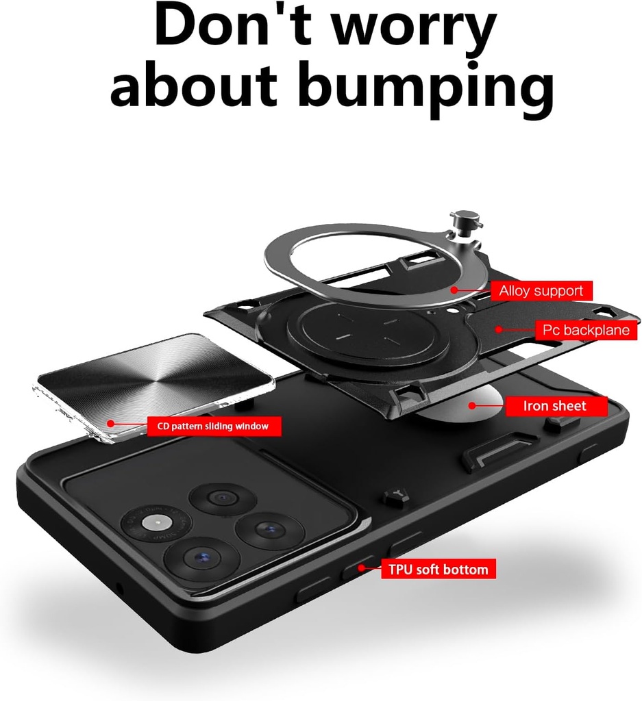 Motorola Edge 50 Fusion /  Forro Anillo Magnetico / Negro