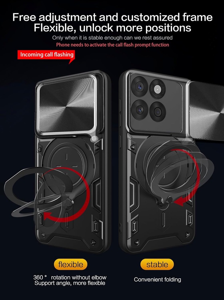 Motorola Edge 50 Fusion /  Forro Anillo Magnetico / Negro