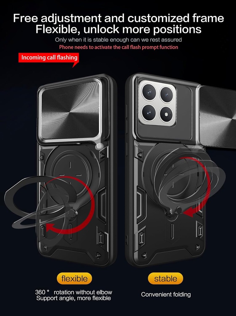 Honor 400 Pro / Forro Anillo Metalico / Negro