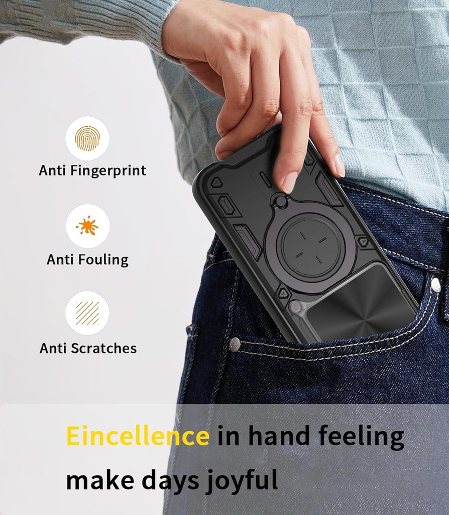 Honor 400 Pro / Forro Anillo Metalico / Negro