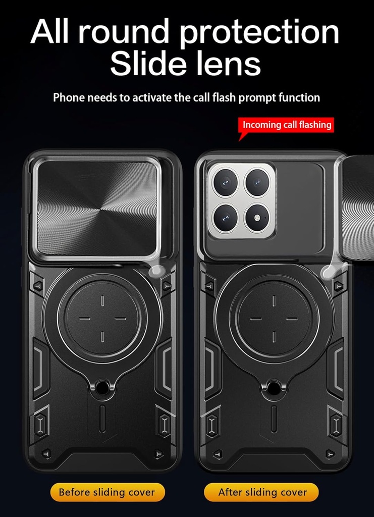 Honor 400 Pro / Forro Anillo Metalico / Negro