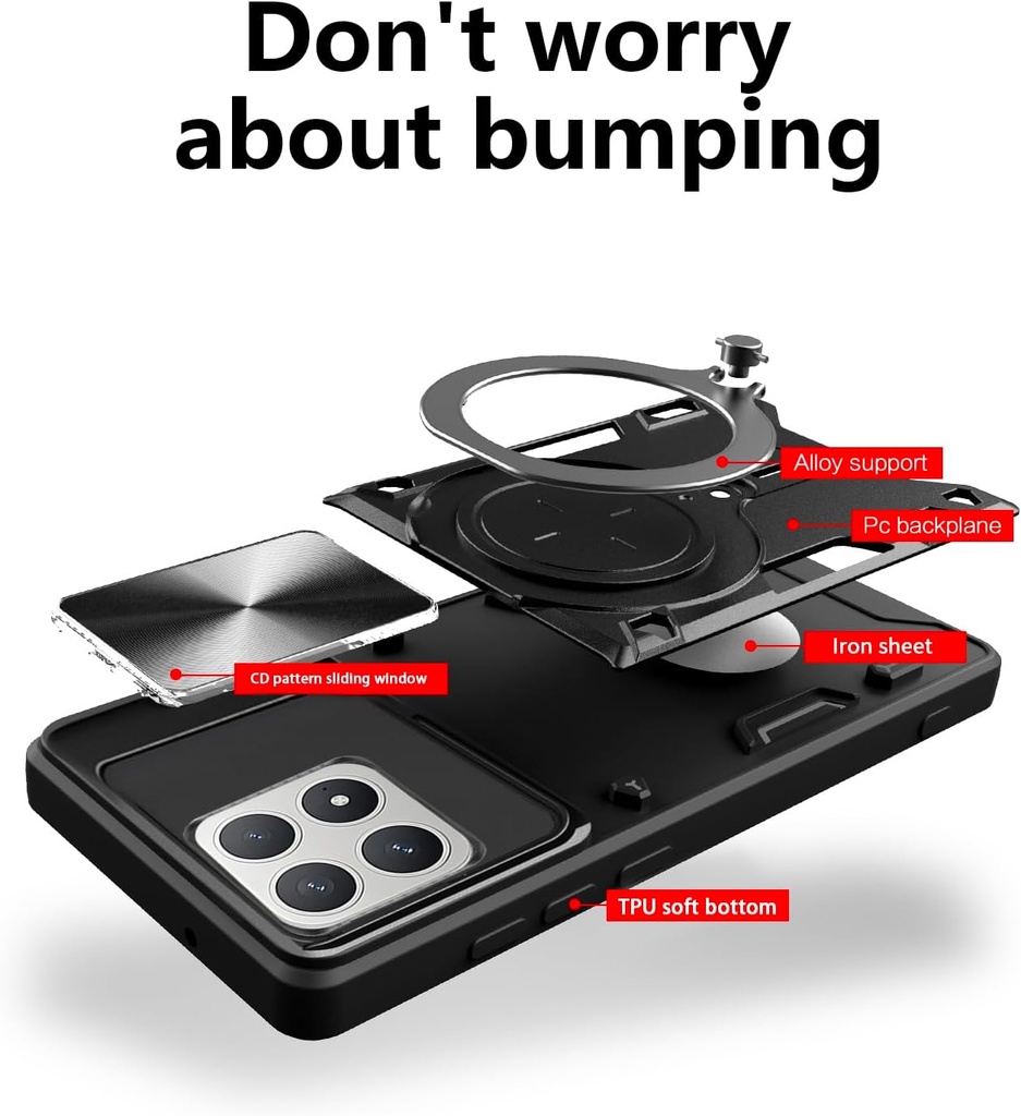 Honor 400 Pro / Forro Anillo Metalico / Negro