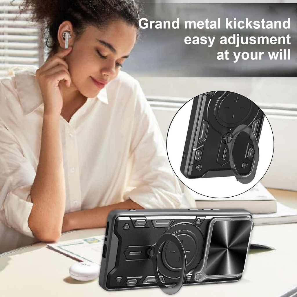 Xiaomi Poco F8 Pro / Forro Anillo Metalico / Negro