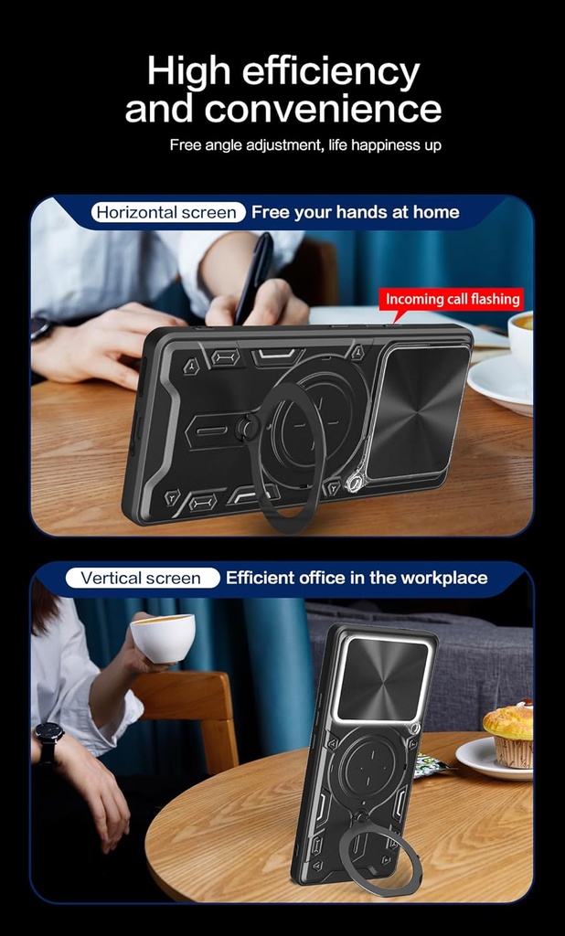 Xiaomi Redmi 14C / Forro Anillo Metalico / Negro