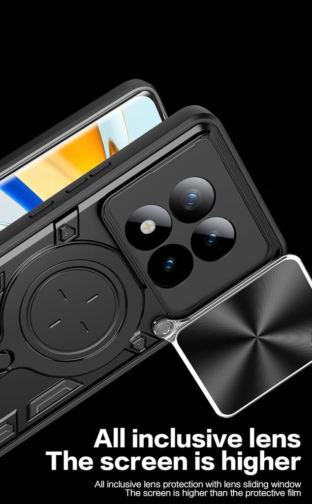 Xiaomi Redmi Note 15 Pro 4G / 5G / Forro Anillo Metalico / Negro