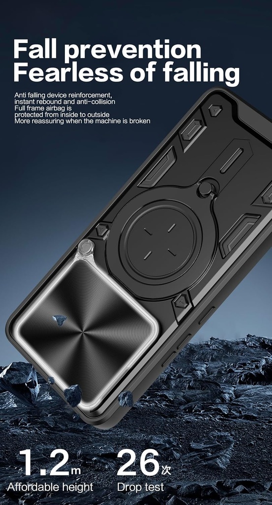 Xiaomi Redmi Note 15 Pro 4G / 5G / Forro Anillo Metalico / Negro