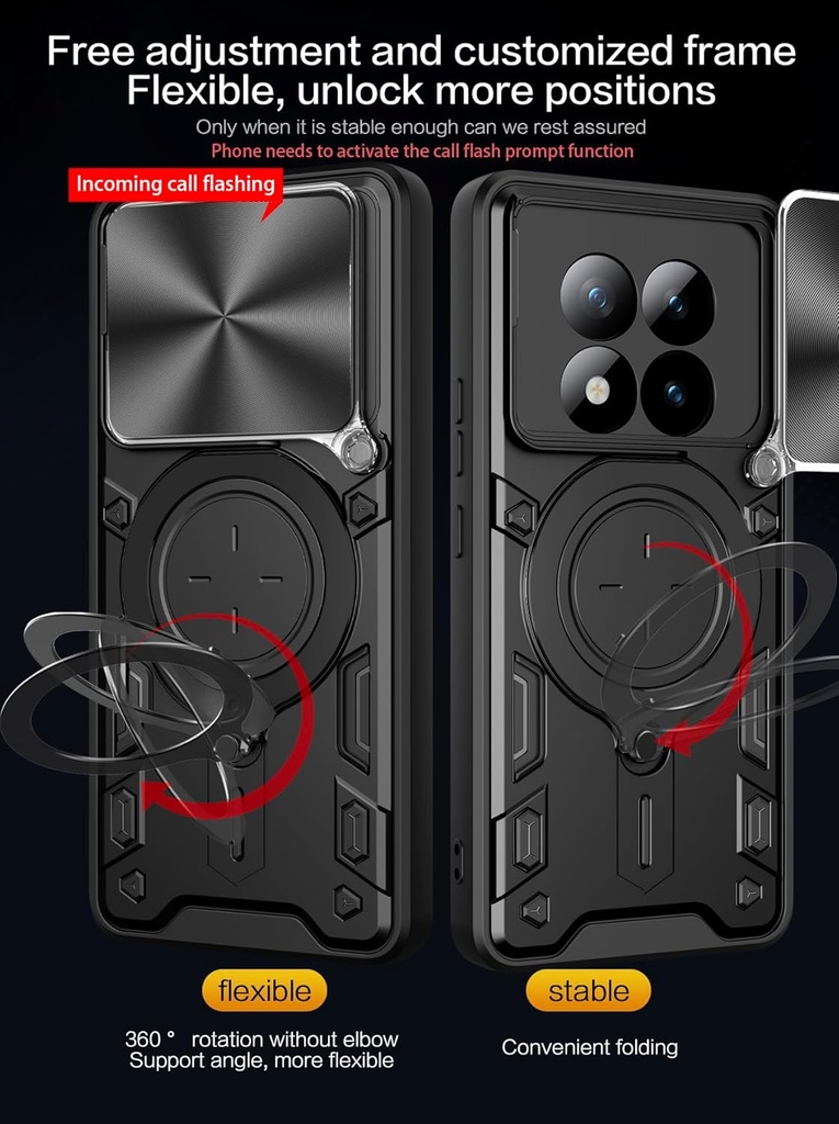 Xiaomi Redmi Note 15 Pro 4G / 5G / Forro Anillo Metalico / Negro