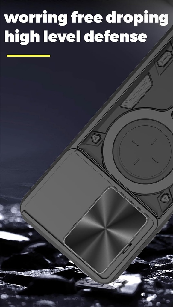 Xiaomi Redmi 15C 4G / Poco C85 4G / Forro Anillo Metalico / Negro