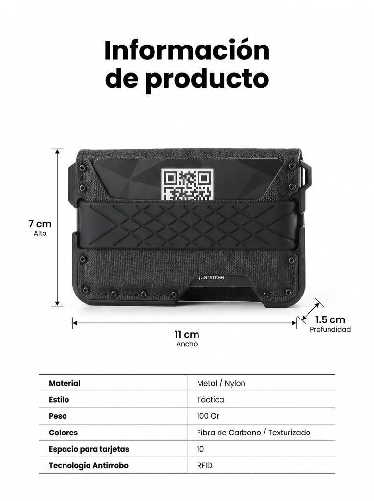 Billetera Cartera Tarjetero para Caballero / Modelo CBX / Nylon Texturizado