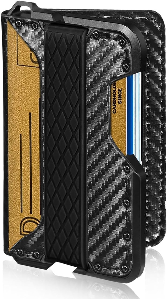 Billetera Cartera Tarjetero para Caballero / Modelo CBX / Fibra de carbono