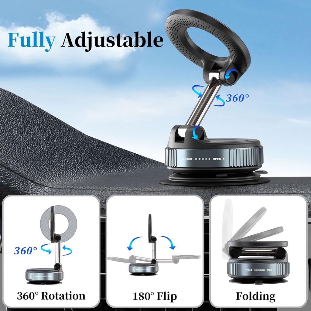 Base Soporte de Telefono para Carro / Modelo BC1 / Gris Plomo
