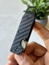 Organizador de llaves, llavero Plegable minimalista, Capacidad de 6 llaves / Color Fibra de Carbono