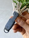 Organizador de llaves, llavero Plegable minimalista, Capacidad de 6 llaves / Color Fibra de Carbono