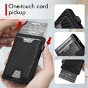 Billetera Cartera Tarjetero de Lujo para Caballero 2 en 1 / Modelo iwantit / Fibra de Carbono