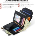 Billetera Tarjetero Cartera Monedero para Dama / Modelo D1 / Negro