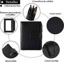 Billetera Tarjetero Cartera Monedero para Dama / Modelo D1 / Negro