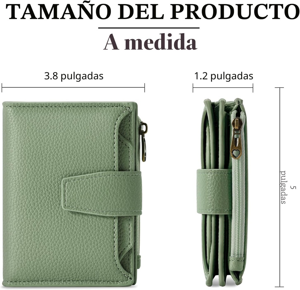 Billetera Tarjetero Cartera Monedero para Dama / Modelo D1 / Negro