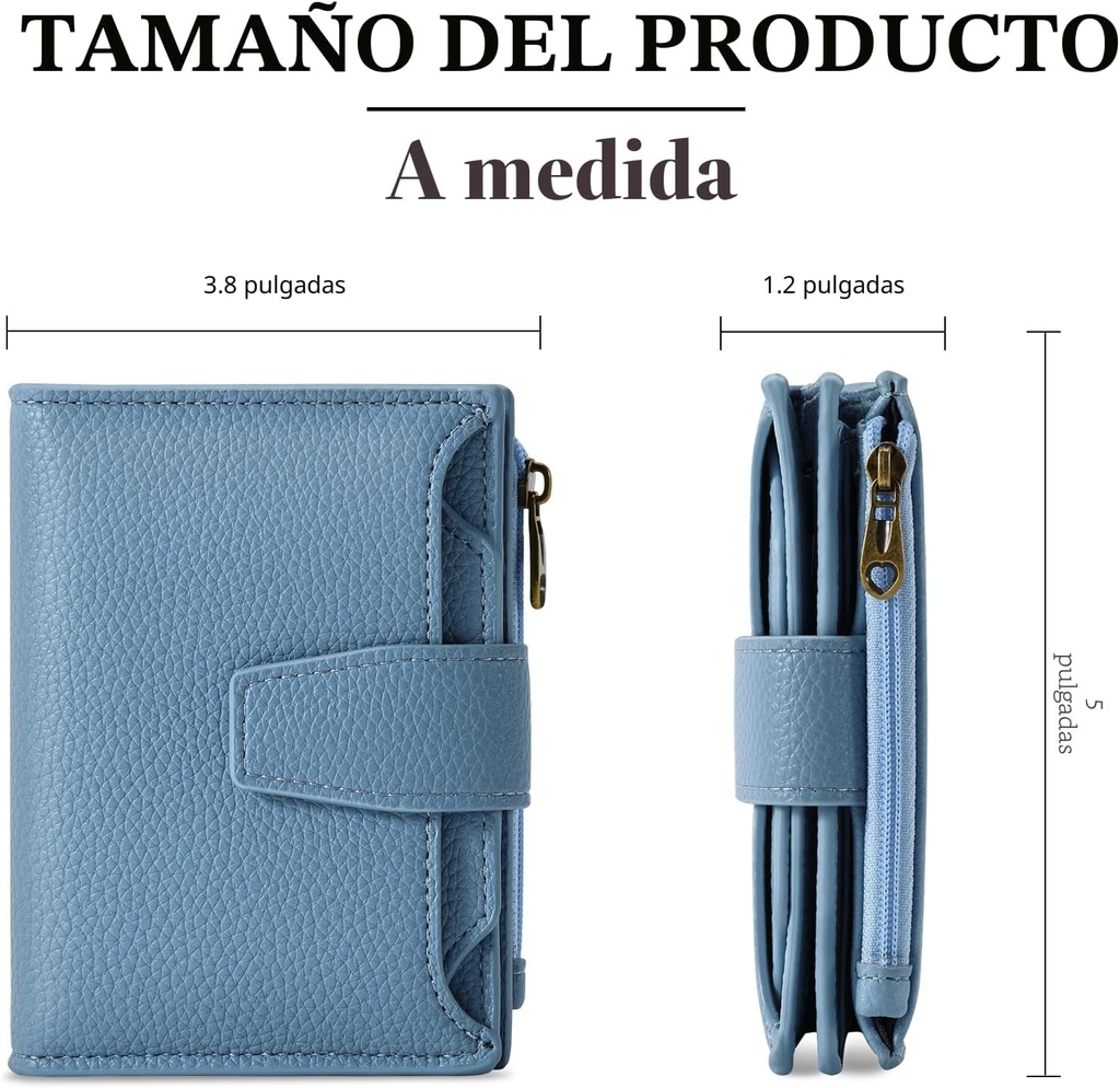 Billetera Tarjetero Cartera Monedero para Dama / Modelo D1 / Negro