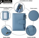 Billetera Tarjetero Cartera Monedero para Dama / Modelo D1 / Negro