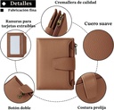 Billetera Tarjetero Cartera Monedero para Dama / Modelo D1 / Negro