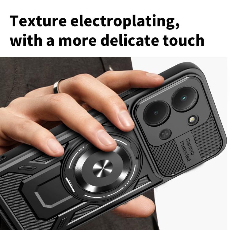 Xiaomi Redmi 14C / Forro Anillo Metalico / Negro